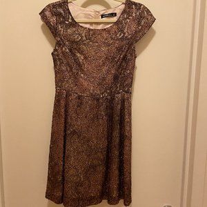 Kensie - Glitter and Lace Dress